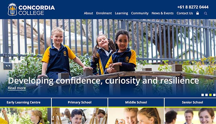 Concordia College website image