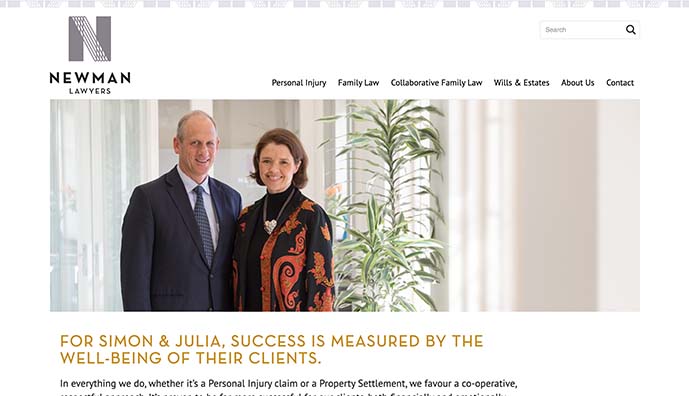 Newman Lawyers website image